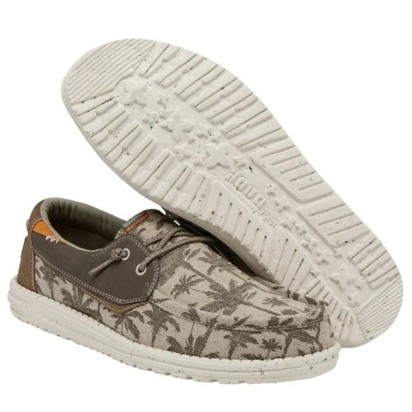 Hey Dude Mens WELSH NATURAL SAGE PALM CASUAL SLIP ON SHOE | NEW/NWT!!🌴 - Picture 1 of 11